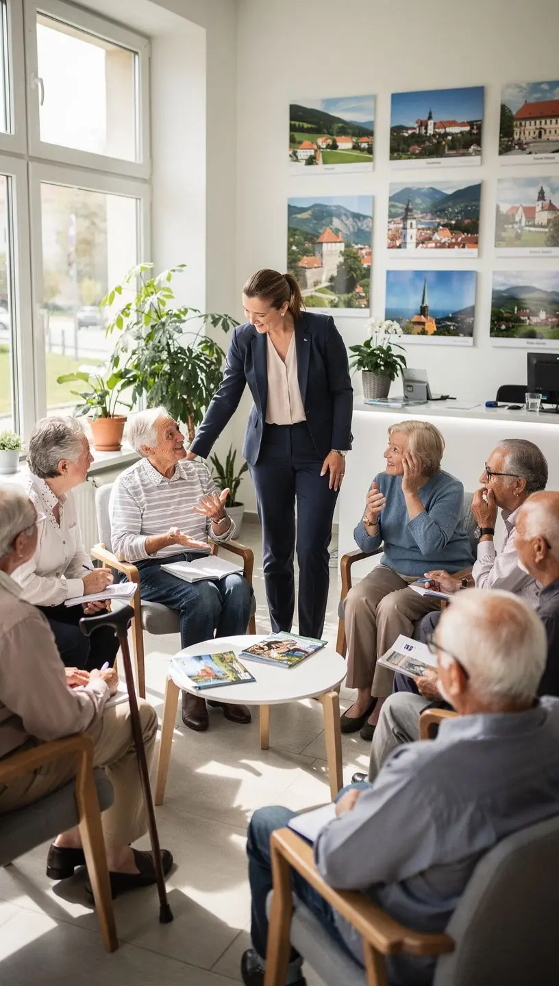 Instruktor ukazuje cvičenia na zlepšenie stability a posilnenie dolných končatín.