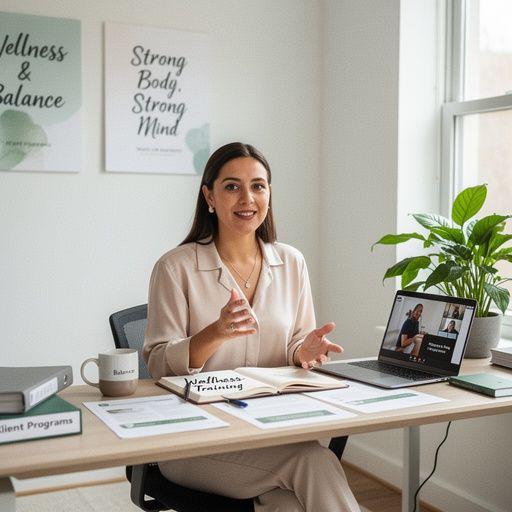 Skupina seniorov na videohovore, cvičiaci posilňovacie cviky.